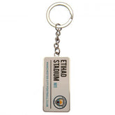 Manchester City sleutelhangerplaat Etihad Stadium wit